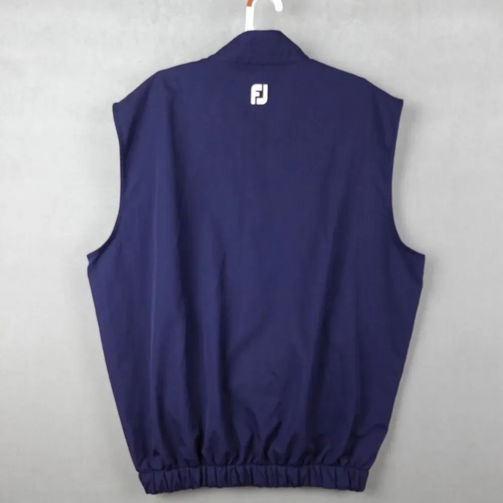 Footjoy Vest Mens Medium Blue 1/4 Zip Jacket Golf Casual Embroidered Pullover - Picture 6 of 8
